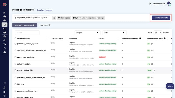 Create template- template library