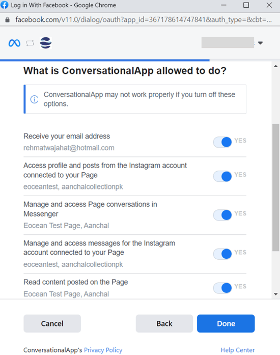 allow permissions