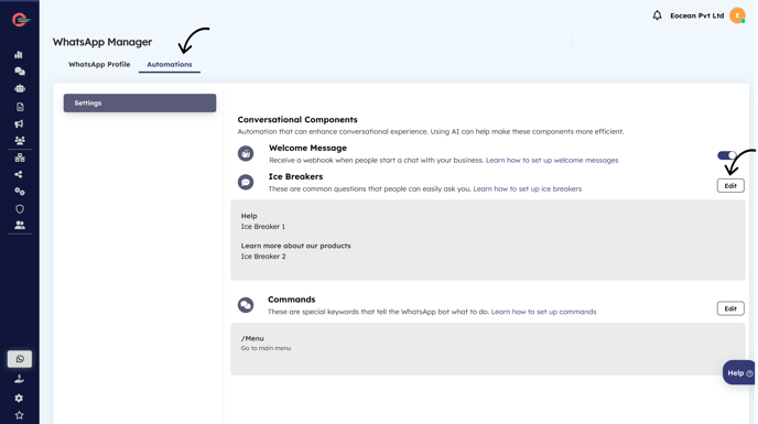 ice breaker- converational components