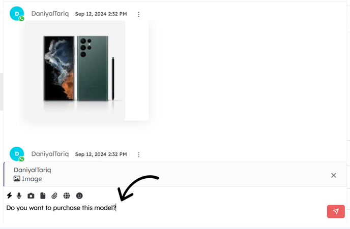 type message-reply to this message feature